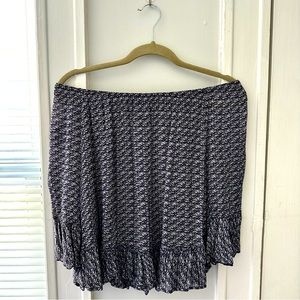 Lucky Brand Off The Shoulder 3 Quarter Sleeve Sheer Purple Blouse Size XS